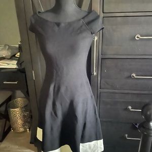 White House Black Market black and white dress.